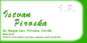 istvan piroska business card