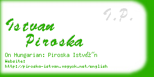 istvan piroska business card